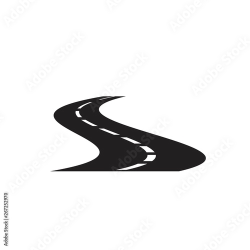 road black icon on white background