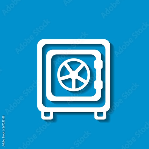 Metal bank safe vector icon in a flat style