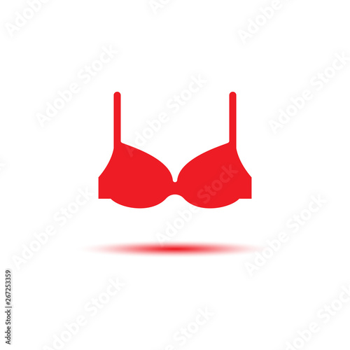 Bra, women underwear icon. Vector illustration, flat design.