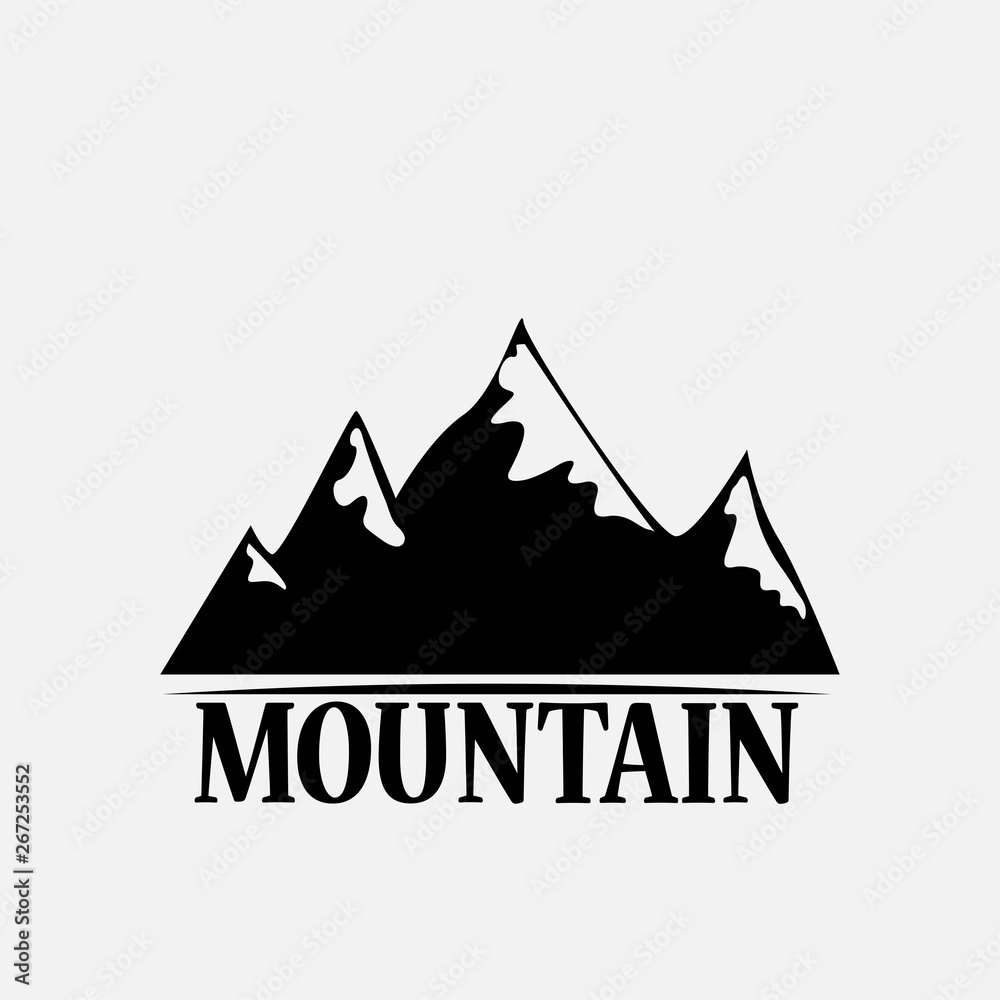 Mountains isolated on a white backgrounds