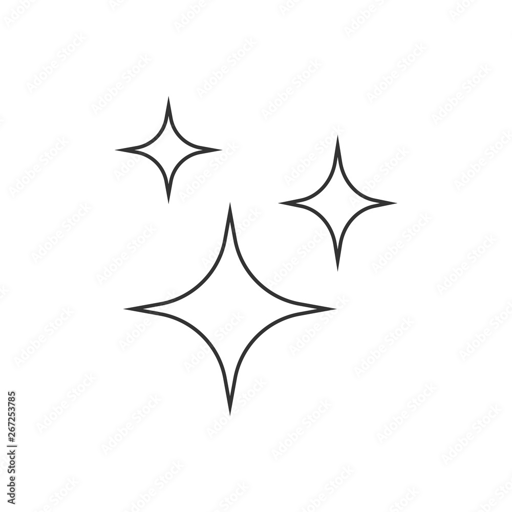 Sparkle, star icon. Vector illustration, flat design. Sparkle, star icon. Vector illustration, flat design.