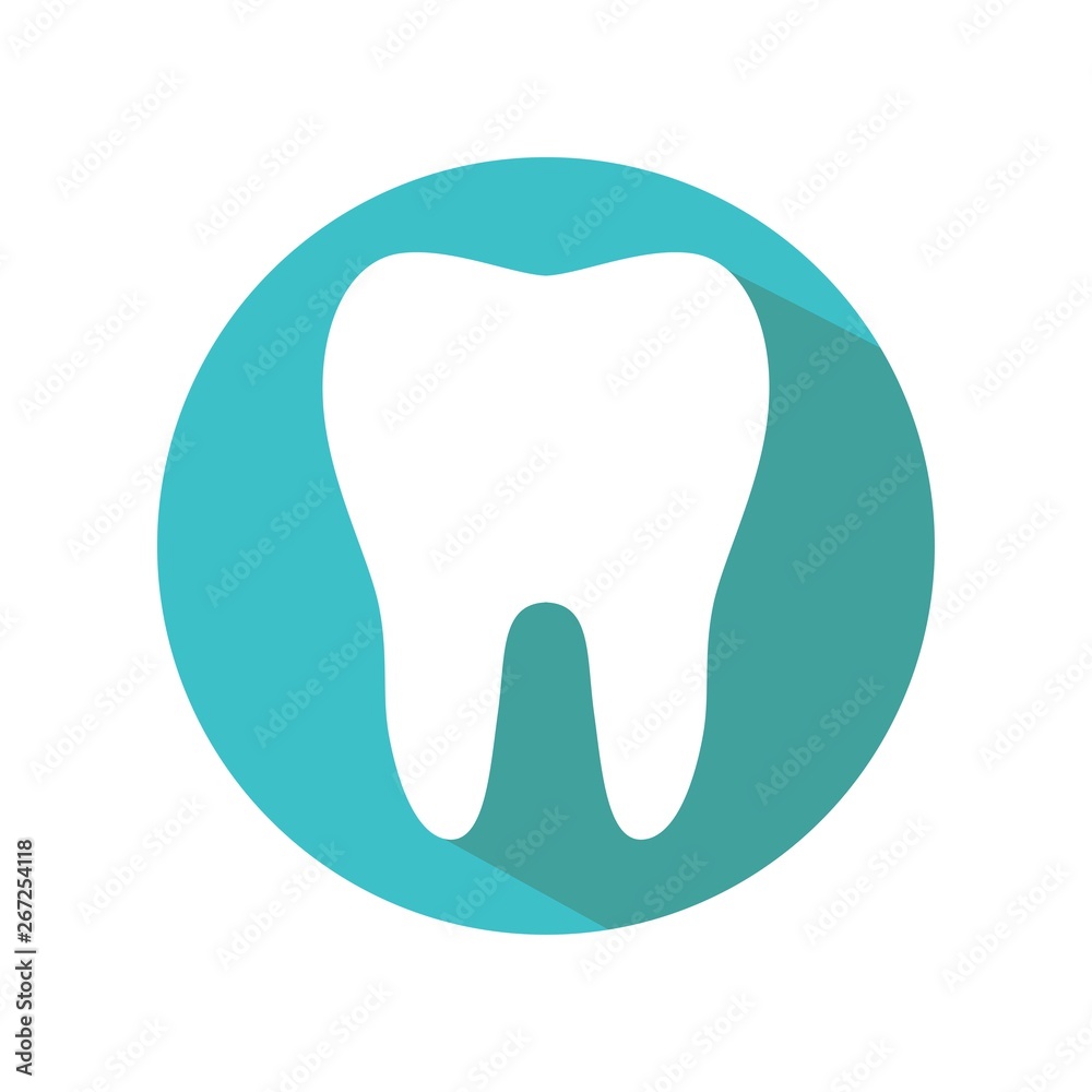 Tooth icon in flat style Tooth icon in flat style