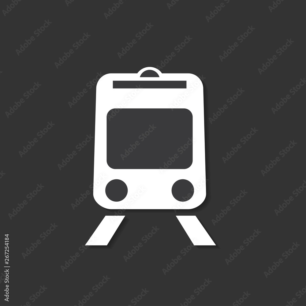 Railway icon isolated on dark background Railway icon isolated on dark background