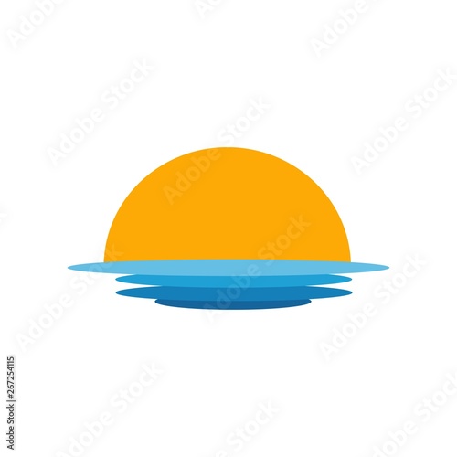 Sun over the sea