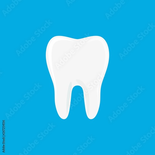 Tooth icon in flat style