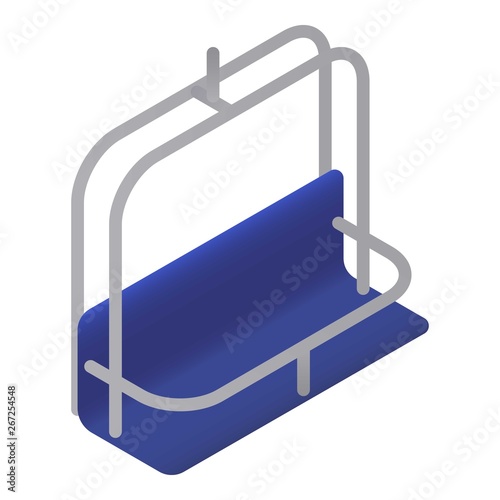 Empty cable car icon. Isometric of empty cable car vector icon for web design isolated on white background