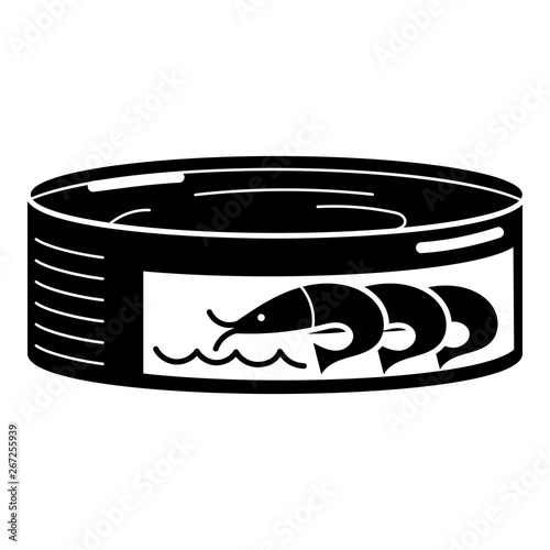 Shrimp tin can icon. Simple illustration of shrimp tin can vector icon for web design isolated on white background