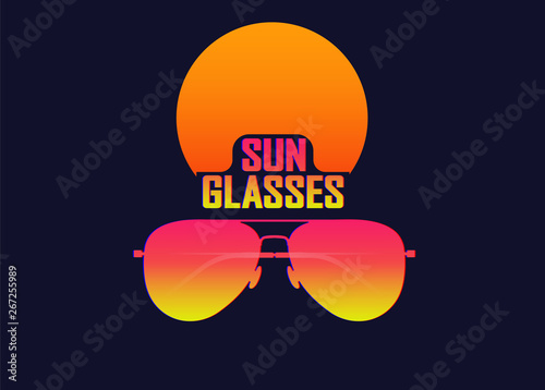 Sun glasses logo. vector illustration