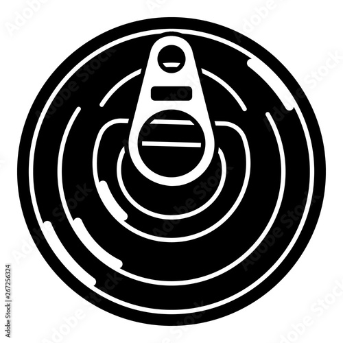 Top view tin can icon. Simple illustration of top view tin can vector icon for web design isolated on white background
