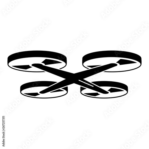 Quadrocopter icon. Simple illustration of quadrocopter vector icon for web design isolated on white background
