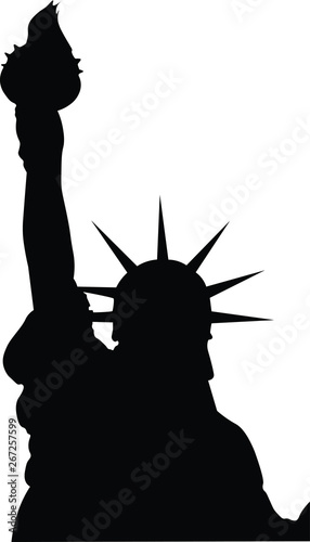 silhouette of statue of liberty