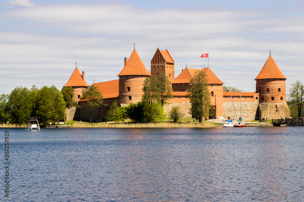 Trakai Island Castle is an island castle located in Trakai, Lithuania, on an island in Lake Galvė. The construction of the stone Trakai Island Castle is an island castle located in Trakai, Lithuania, on an island in Lake Galvė. The construction of the stone