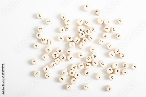 alphabet letters on white background