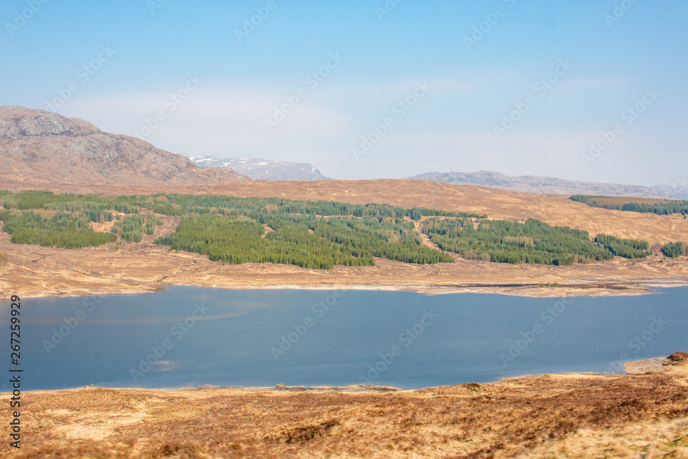 Loch Garry Landscape Panorama Highlands Scotland Great Britain