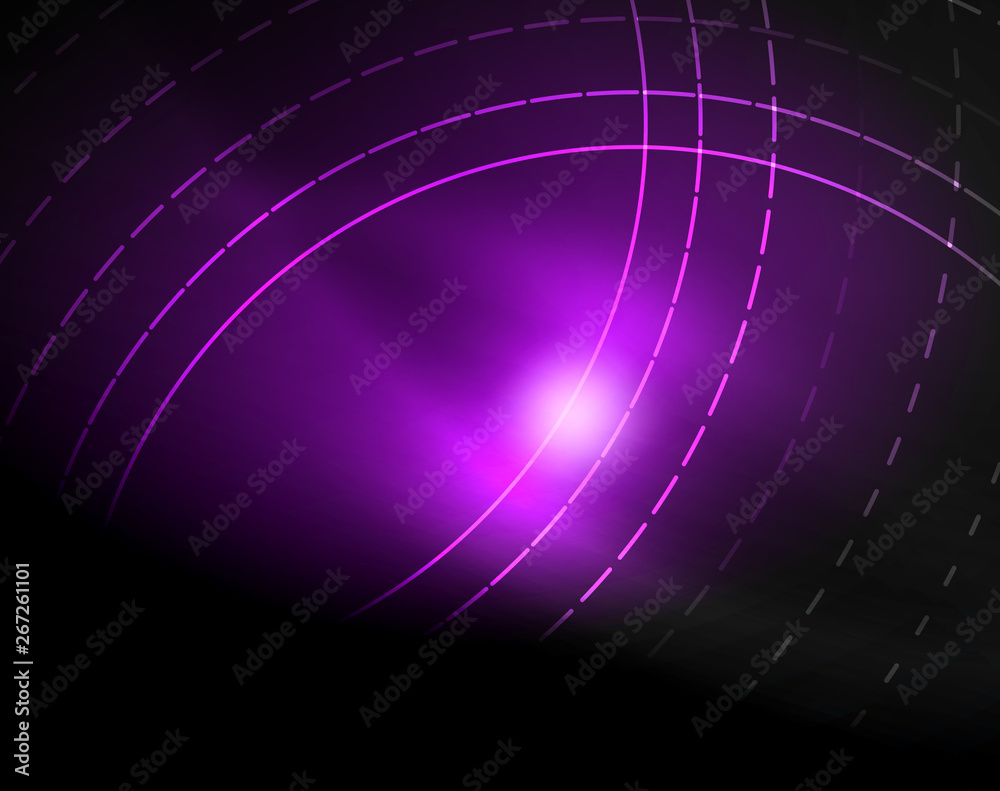 Dark space with neon color glowing lights abstract background Dark space with neon color glowing lights abstract background
