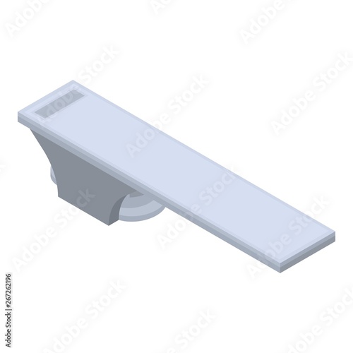 Diving board icon. Isometric of diving board vector icon for web design isolated on white background