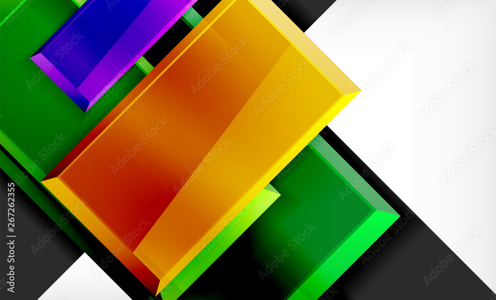 Bright colorful square shape blocks geometrical background Bright colorful square shape blocks geometrical background