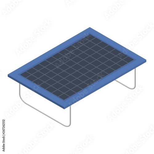 Gymnastic trampoline icon. Isometric of gymnastic trampoline vector icon for web design isolated on white background