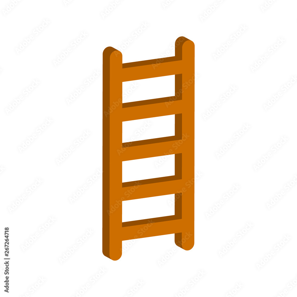 Ladder icon.Isometric and 3D view. Ladder icon.Isometric and 3D view.