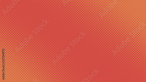 Red pop art background in retro comic style with halftone design