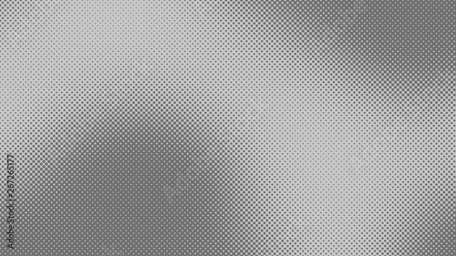 Grey pop art background in retro comic style with halftone design