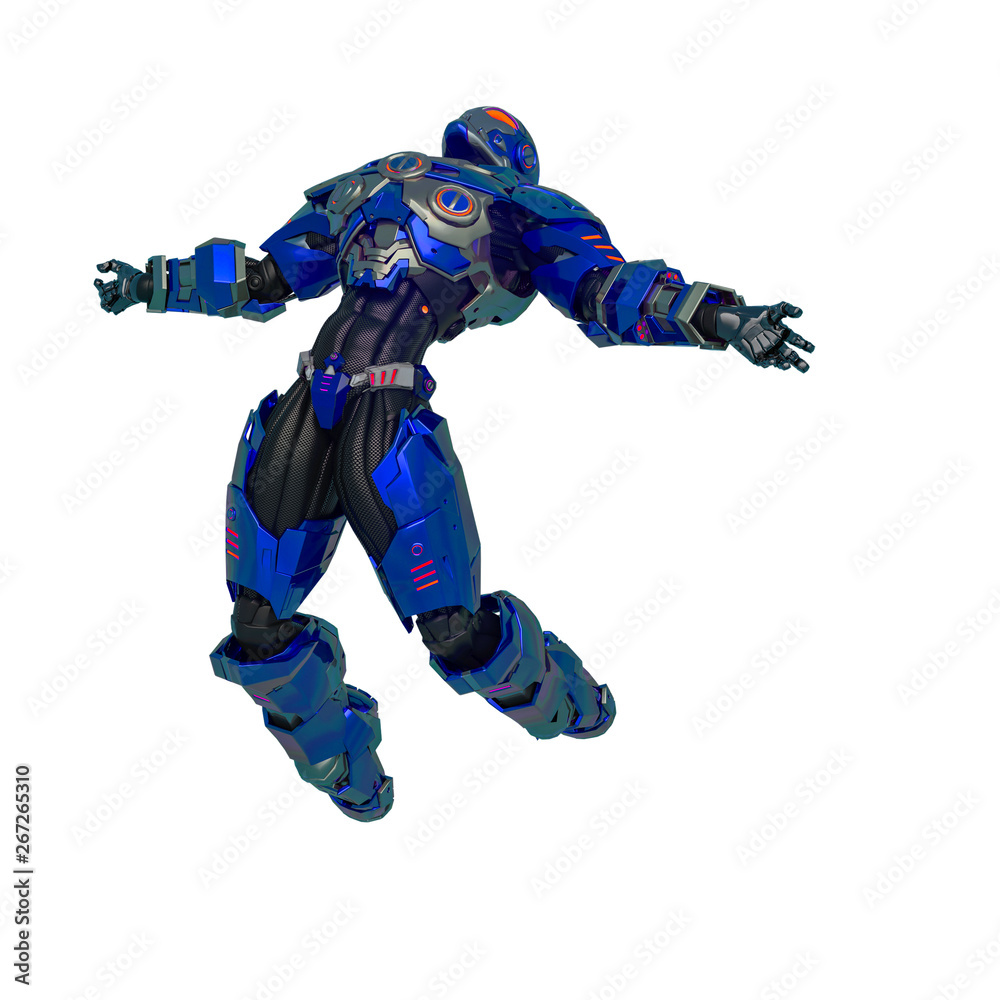 knight vision in a sci fi outfit in a white background knight vision in a sci fi outfit in a white background