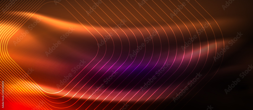 Glowing shiny neon squares abstract background, techno modern template Glowing shiny neon squares abstract background, techno modern template