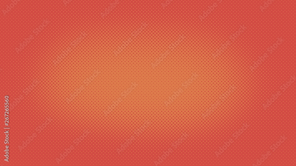 Red pop art background in retro comic style with halftone dots, vector illustration of backdrop with isolated dots Red pop art background in retro comic style with halftone dots, vector illustration of backdrop with isolated dots