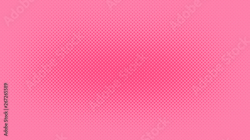 Pink pop art background in retro comic style with halftone design