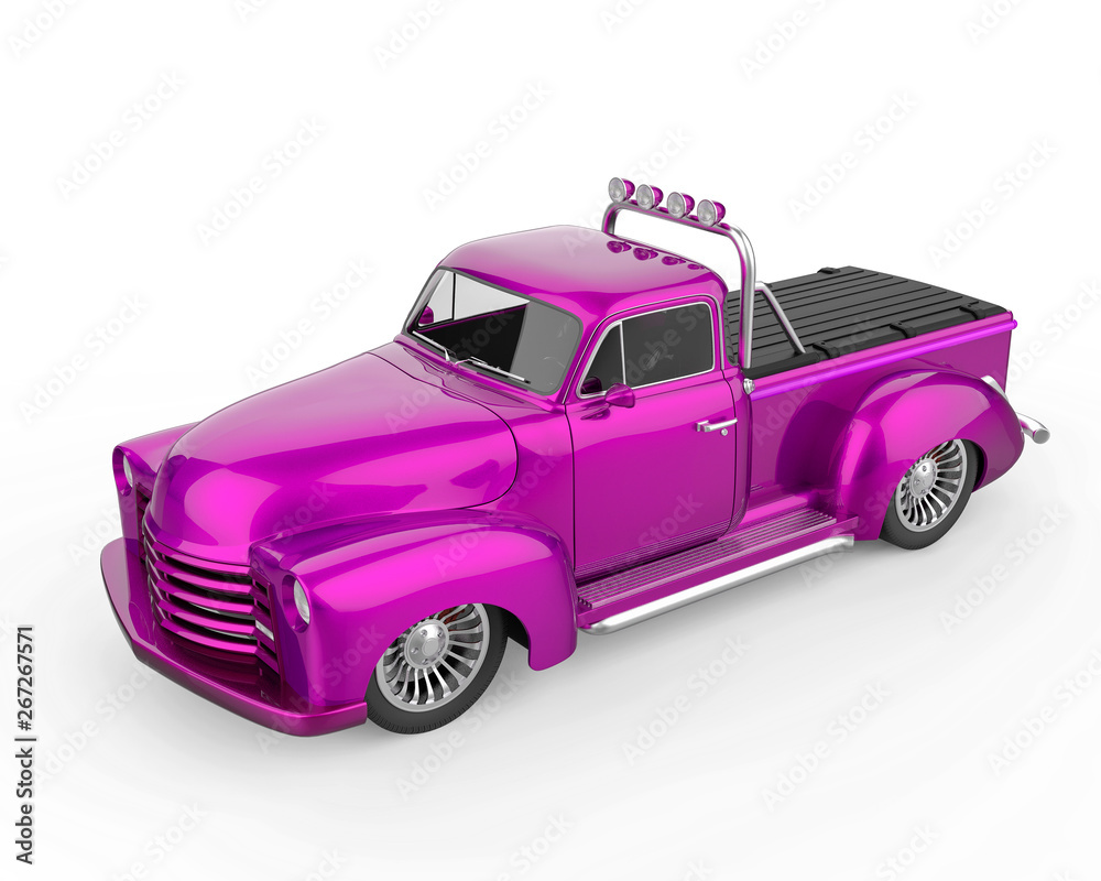 no brand pickup car in a white background