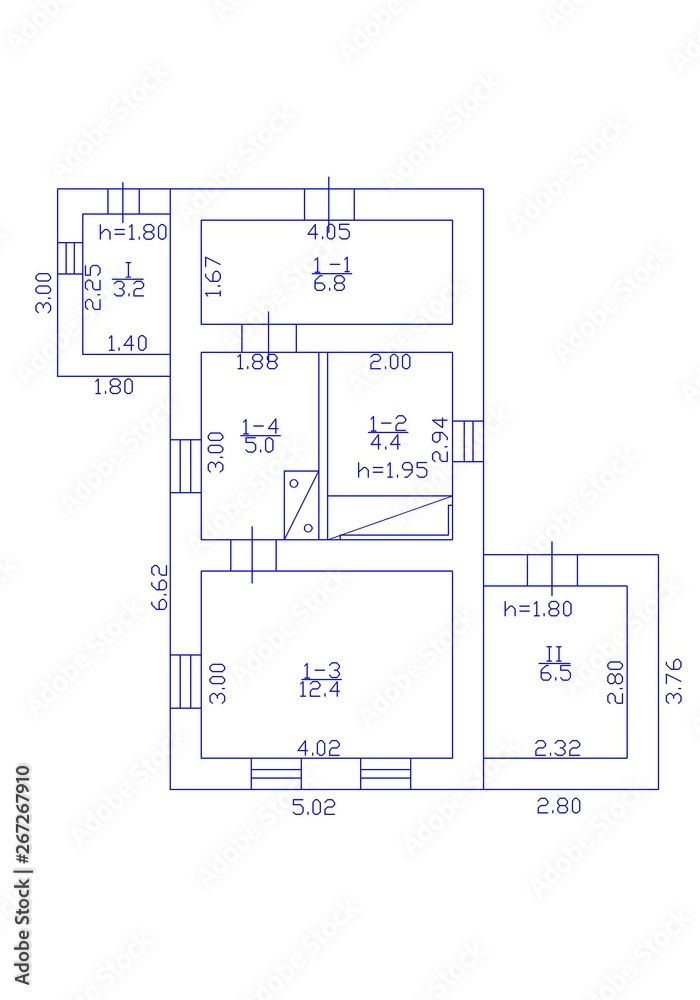 2d floor plan. Black&white floor plan. Floorplan