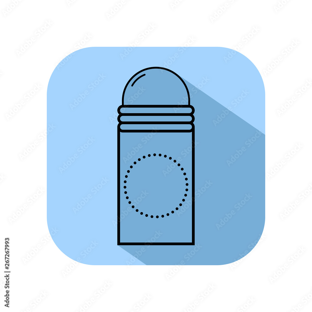 Deodorant. Personal care for body. Hygiene. Flat icon, object isolated on white background. Deodorant. Personal care for body. Hygiene. Flat icon, object isolated on white background.