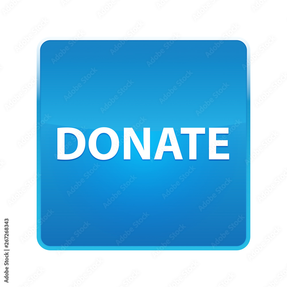 Donate shiny blue square button Donate shiny blue square button