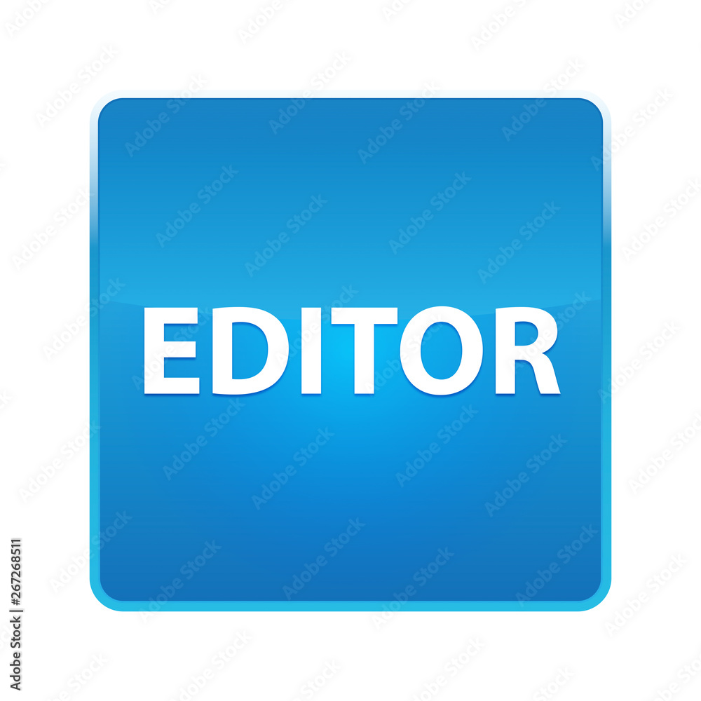 Editor shiny blue square button Editor shiny blue square button