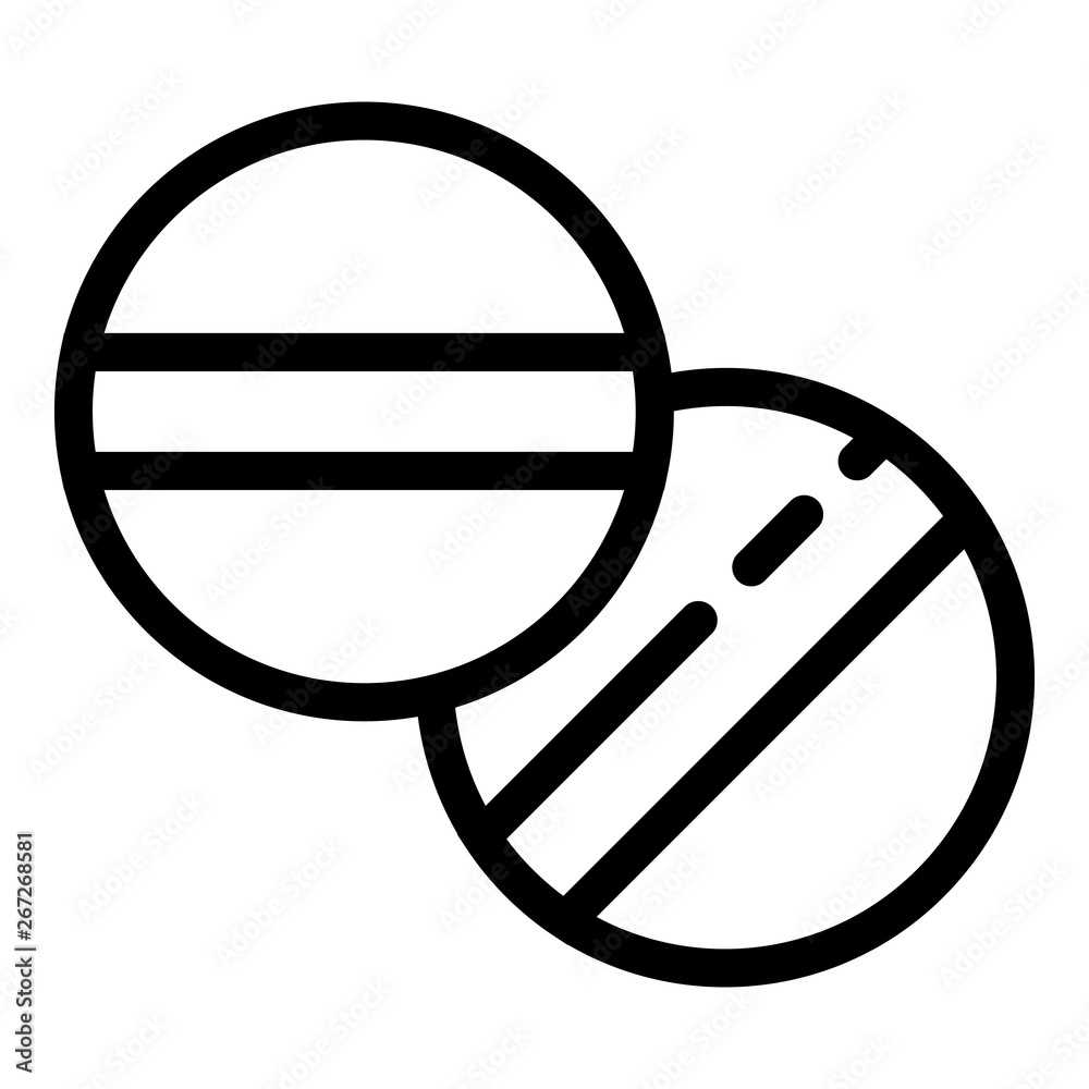 Aspirin tablets icon. Outline aspirin tablets vector icon for web design isolated on white background Aspirin tablets icon. Outline aspirin tablets vector icon for web design isolated on white background
