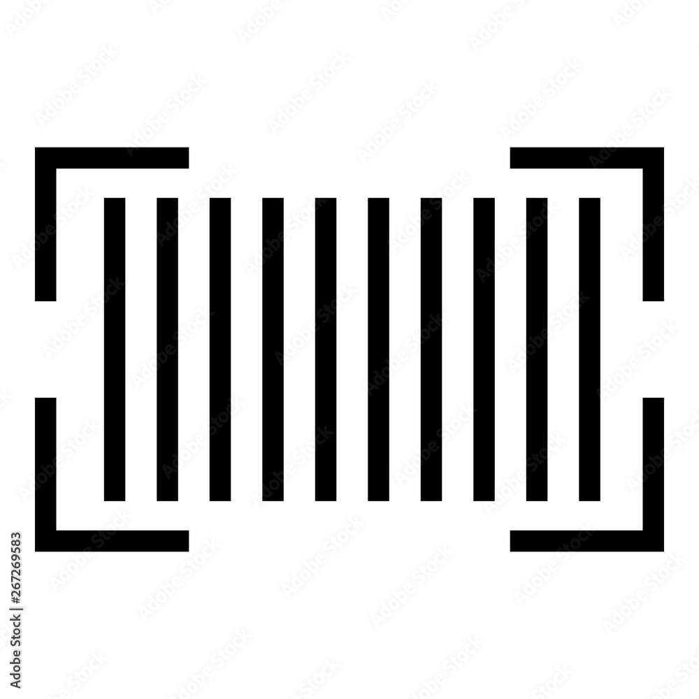 Barcode scan icon. Outline barcode scan vector icon for web design isolated on white background Barcode scan icon. Outline barcode scan vector icon for web design isolated on white background