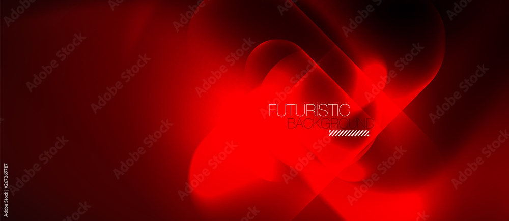 Neon glowing techno lines, blue hi-tech futuristic abstract background template Neon glowing techno lines, blue hi-tech futuristic abstract background template