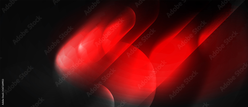 Neon glowing techno lines, hi-tech futuristic abstract background template Neon glowing techno lines, hi-tech futuristic abstract background template
