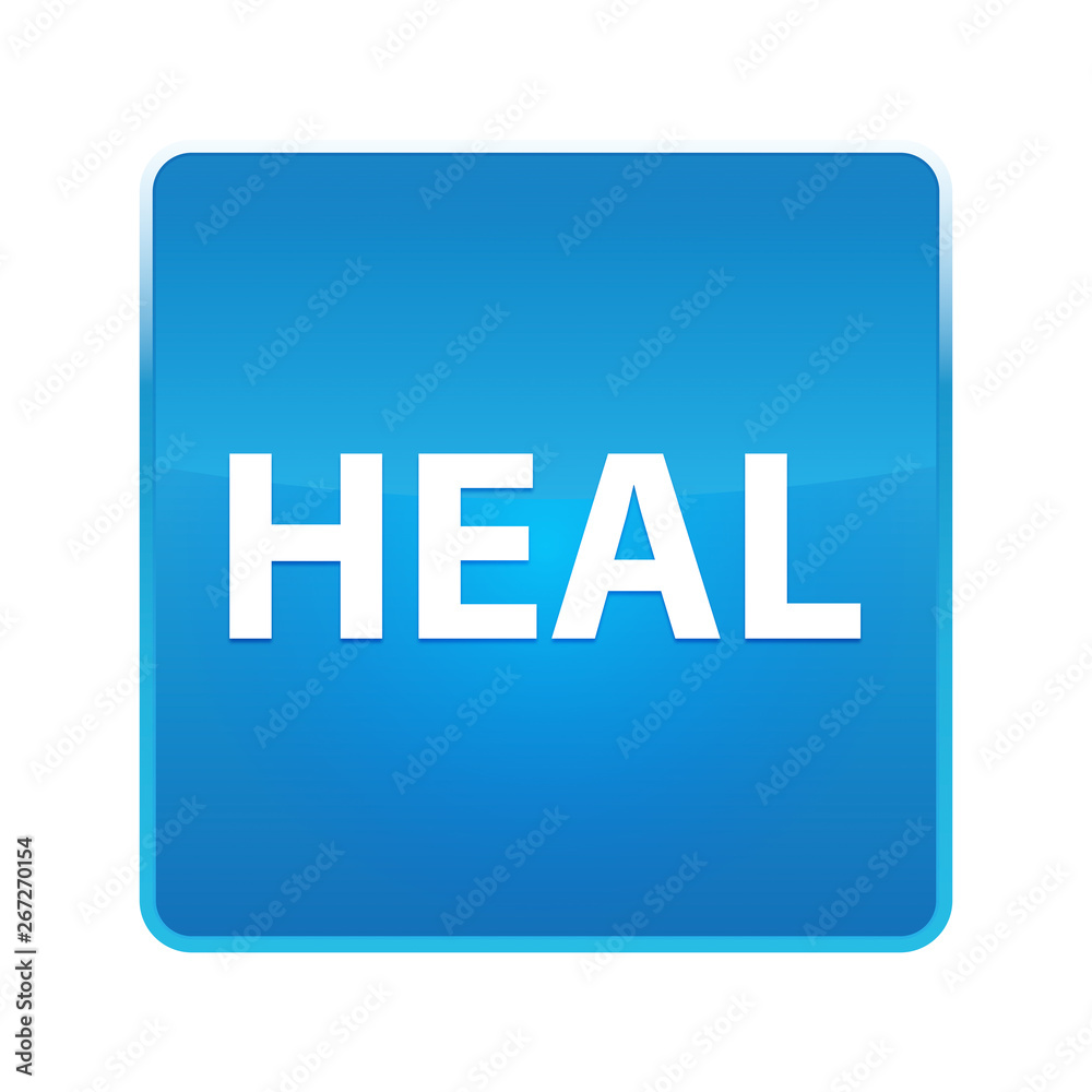 Heal shiny blue square button Heal shiny blue square button