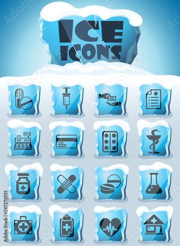 drug store icon set