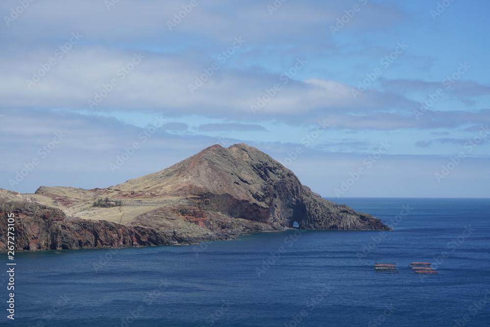 Ponta do Sao Lourenco Madeira landscape in a cloudy summer day Ponta do Sao Lourenco Madeira landscape in a cloudy summer day