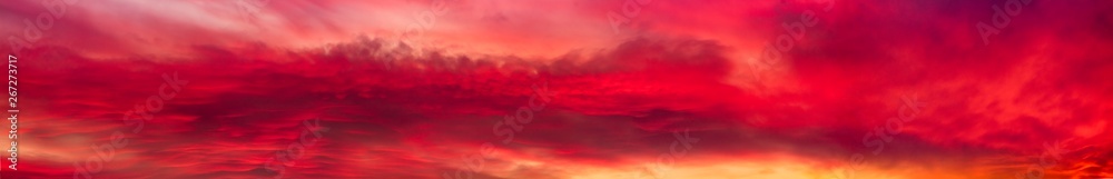 red sunset clouds - obrazy, fototapety, plakaty 