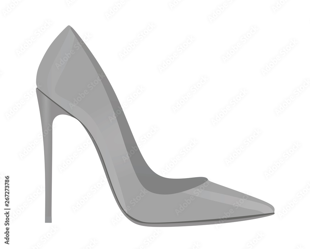 Grey elegant shoe. vector illustration Grey elegant shoe. vector illustration