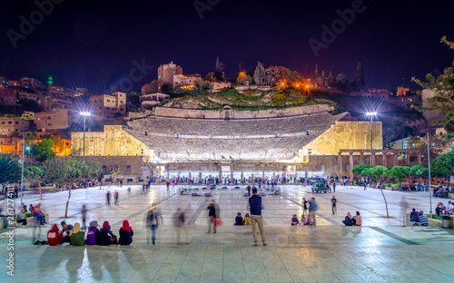 Wallpaper Mural View of the Roman Theater and the city of Amman, Jordan Torontodigital.ca