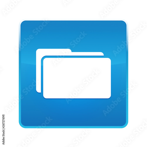 Folder icon shiny blue square button