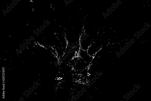 Splash of water. Isolate on black background
