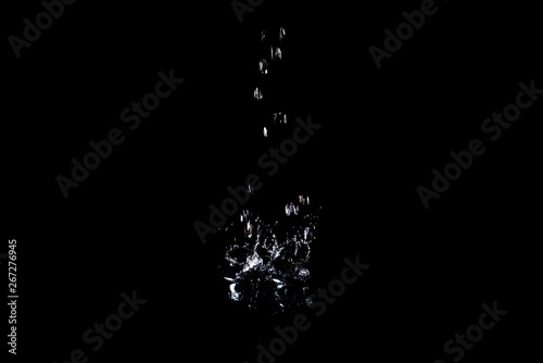 Splash of water. Isolate on black background