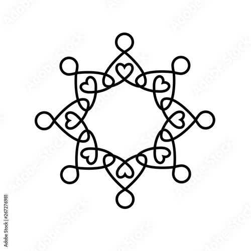 Frame is made up of the concatenated men with hearts.