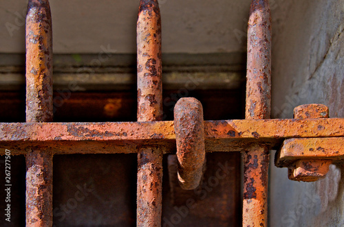 Rusted Iron bars, Battery Chamberlin, Presidio, San Francisco  photo