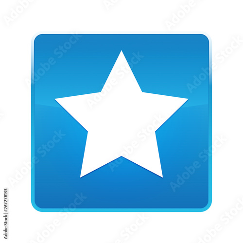 Star icon shiny blue square button